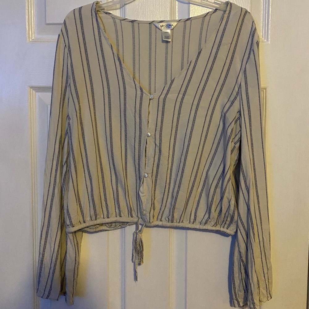 Bell-sleeved Button Up Blouse